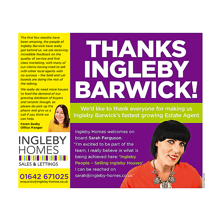Thanks Ingleby Barwick