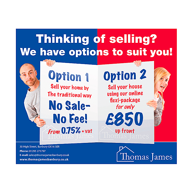 2 options estate agents flyer design