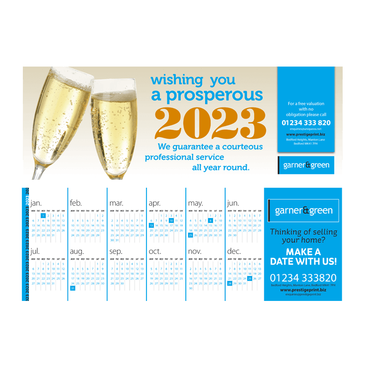 2023 Calendar leaflet design