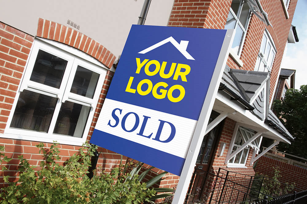 Popular leaflet designs feature your sold/let board