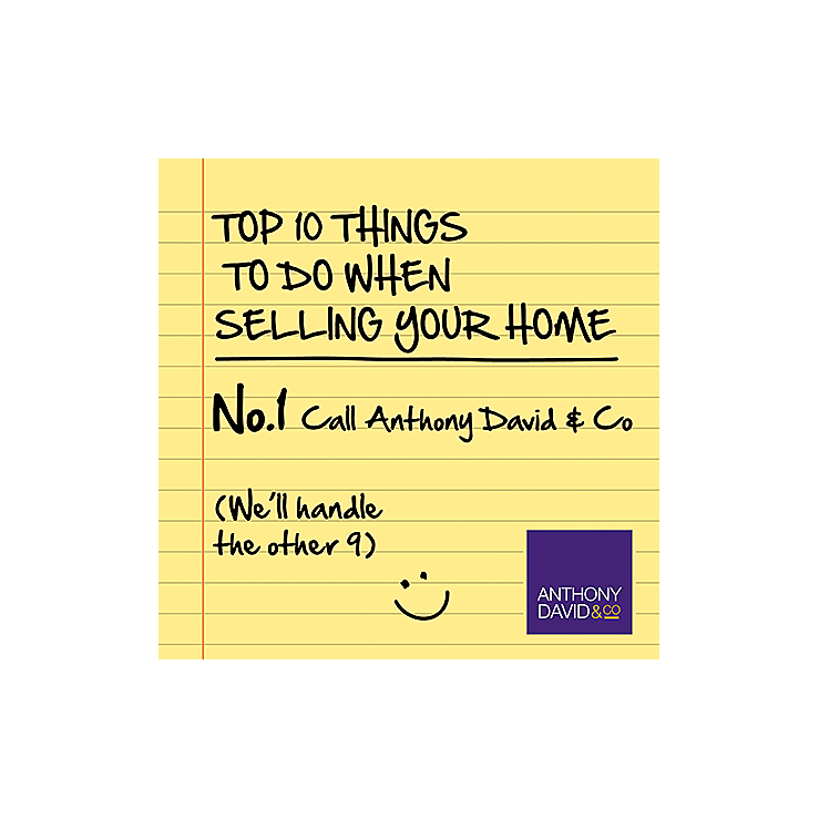 Yellow sticky estate agent leaflet