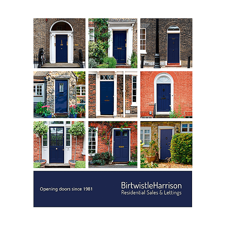 Blue front doors