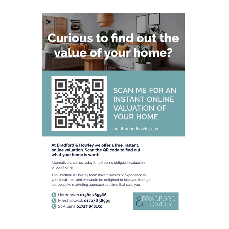 QR code for instant valuation