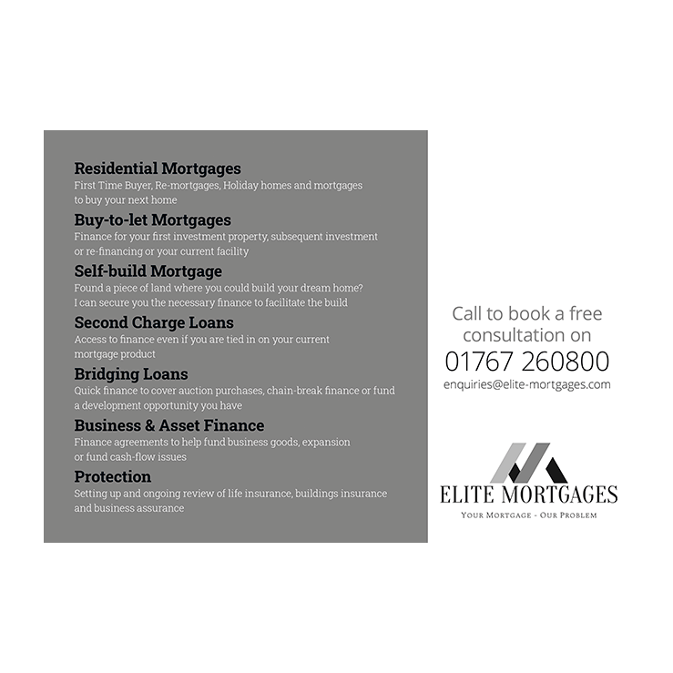 Elite Mortgage Leaflet design