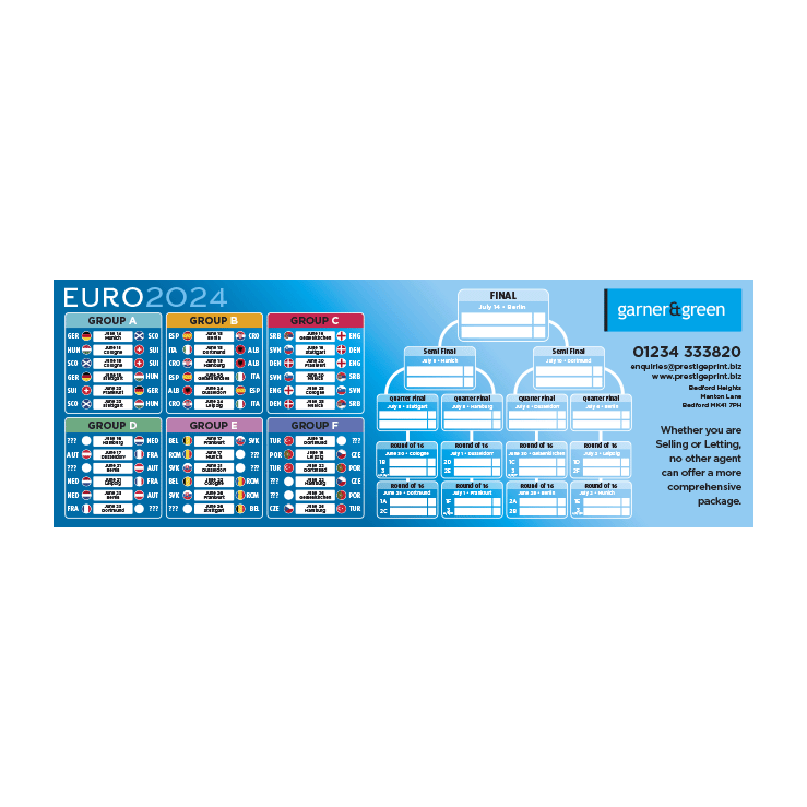 Euro 2024 fixture leaflet 