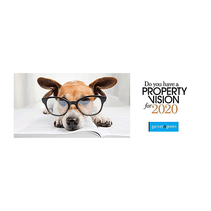 Dog with glasses leaflet
