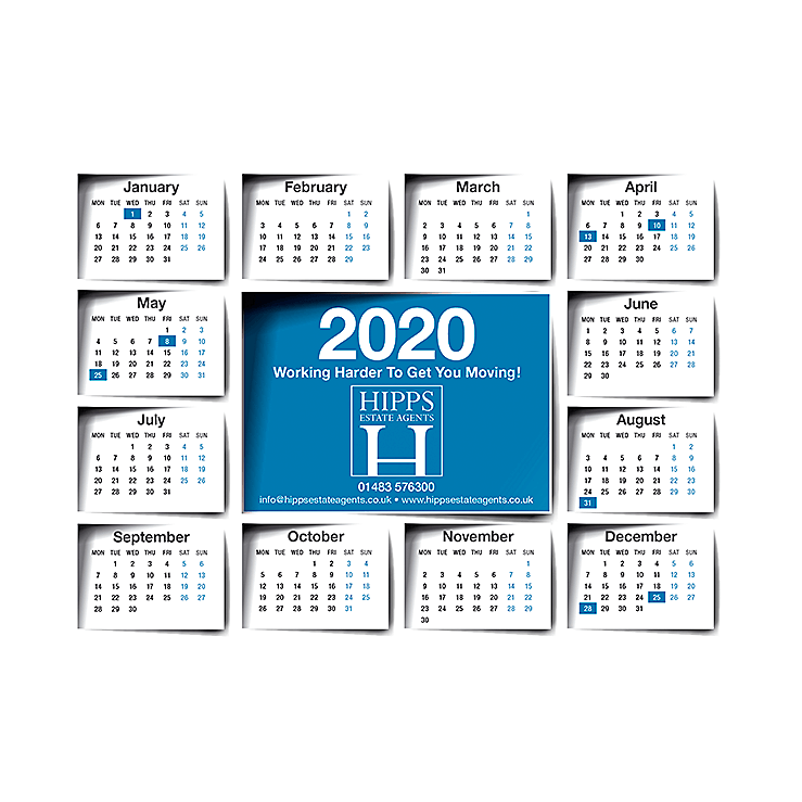 2020 A5 Calendar design