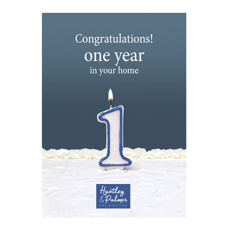 1 year in your new home greetings card