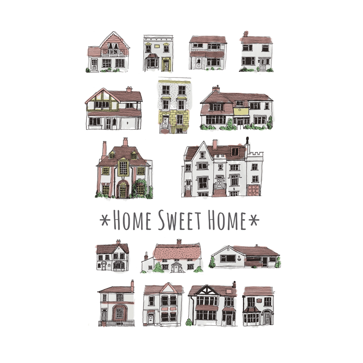 Home Sweet Home greeting Cards