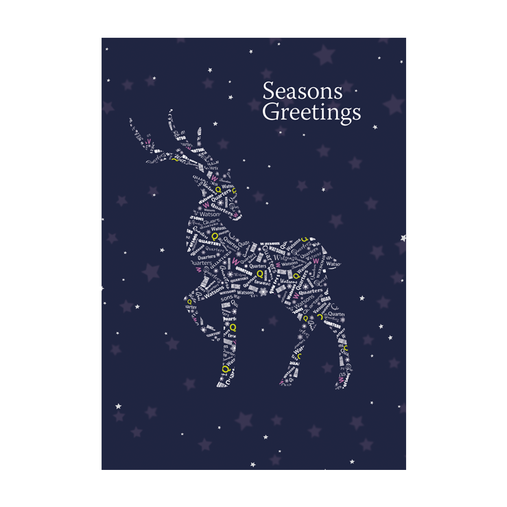 Reindeer Christmas card design