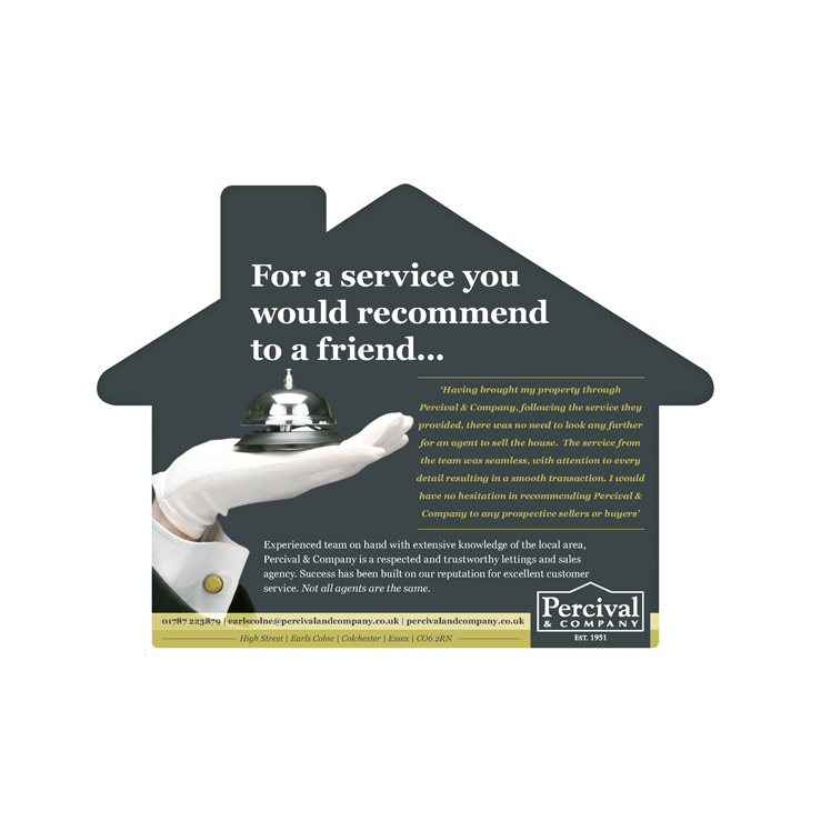 House shaped leaflet