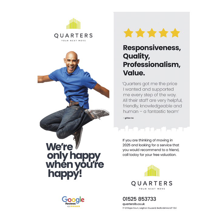 Testimonial leaflet idea