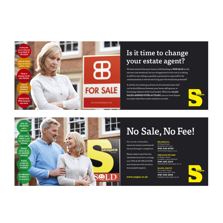 estate agency marketing leaflets flyers design marketing sales flyer