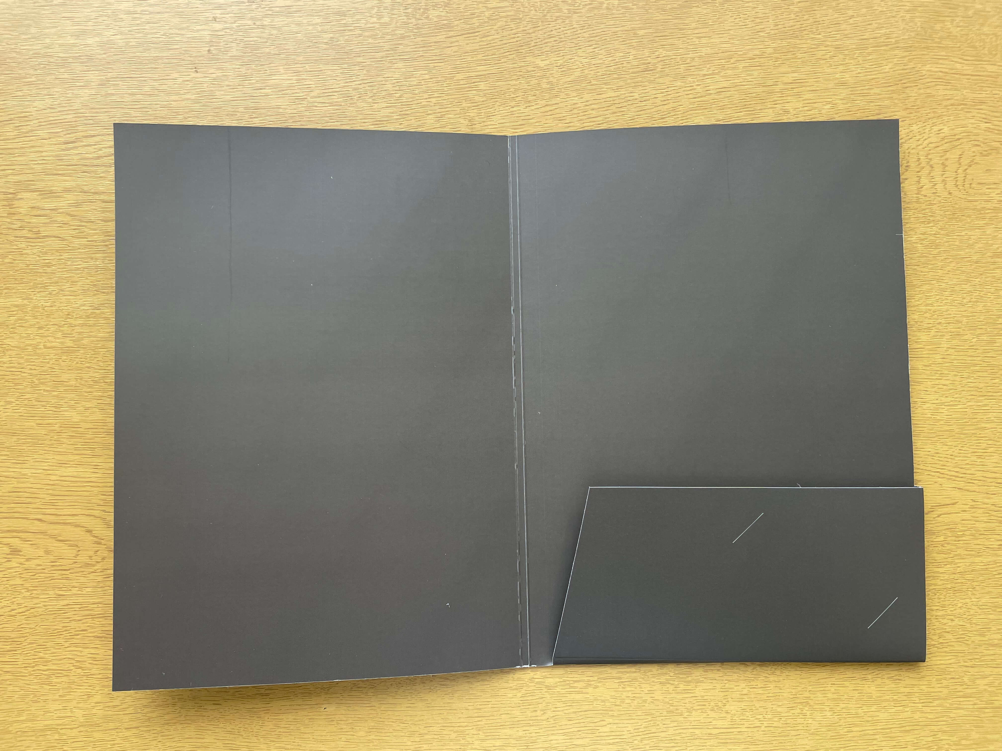 Folder with glued flap back