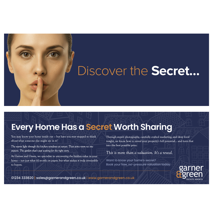 Discover the Secret – Estate Agent Leaflet to Engage Sellers