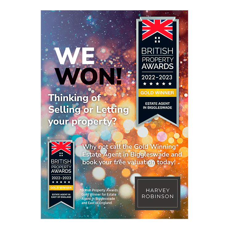 We Won estate agent flyer