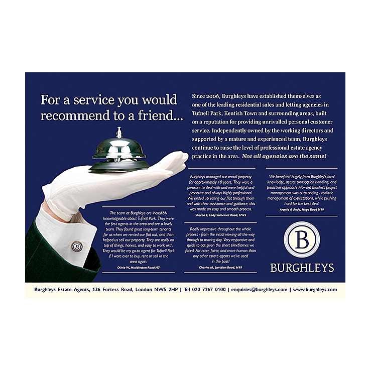estate agent recommendation leaflet