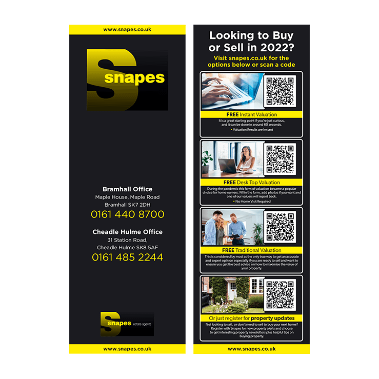 Leaflets with QR codes 